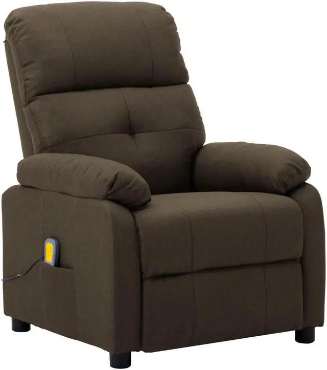 Main image of vidaXL Massage Chair Leisure Adjustable Chair for Home Theater Brown Fabric