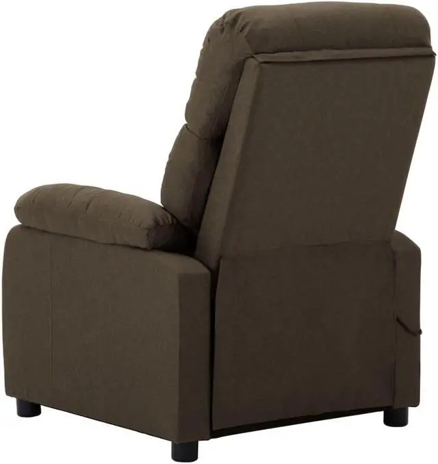 Alt view image 4 of 16 - vidaXL Massage Chair Leisure Adjustable Chair for Home Theater Brown Fabric