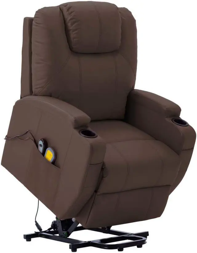 Main image of vidaXL Massage Recliner Chair Electric Reclining Chair for Elderly Cream Fabric