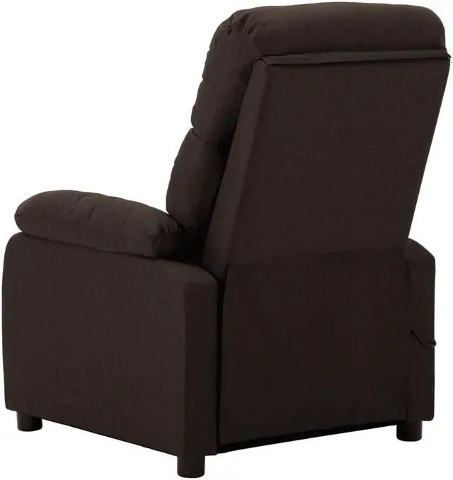 Alt view image 4 of 6 - vidaXL Massage Chair Massaging Recliner Chair for Elderly Dark Brown Fabric