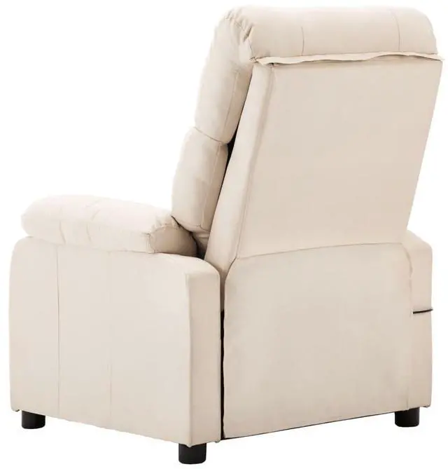 Alt view image 4 of 7 - vidaXL Massage Recliner Chair Electric Reclining Chair for Elderly Cream Fabric