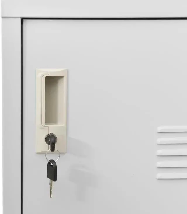 Alt view image 4 of 17 - vidaXL Locker Cabinet Office Storage Cabinet File Cabinet Light Gray Steel