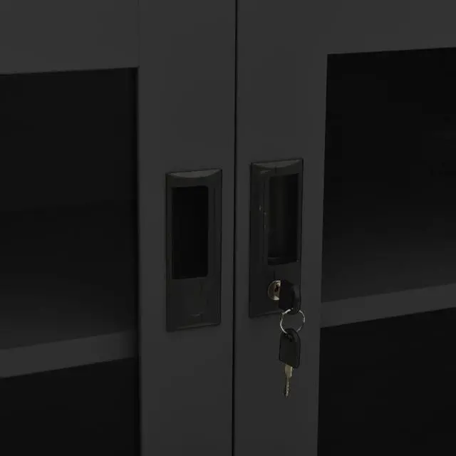 Alt view image 5 of 17 - vidaXL Office Cabinet Storage Cabinet Home Display Cabinet Anthracite Steel
