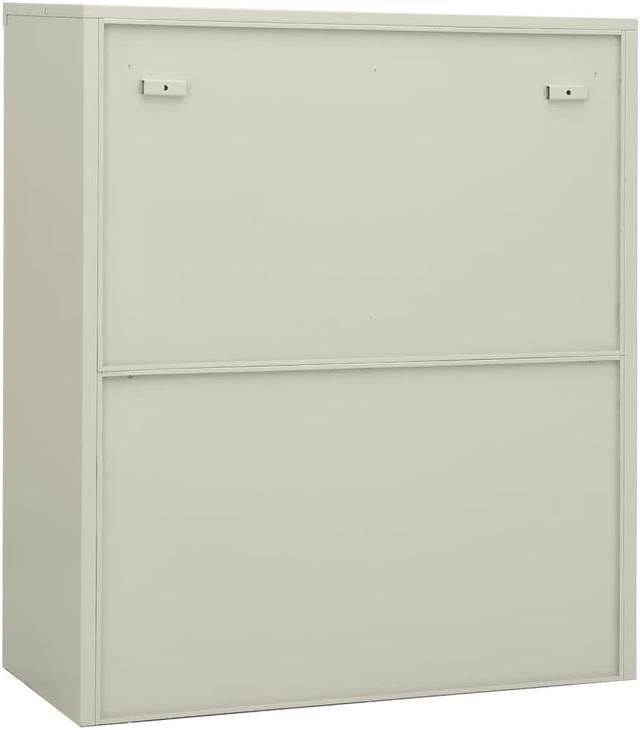 Alt view image 4 of 15 - vidaXL Office Cabinet Storage Cabinet Home Display Cabinet Light Gray Steel