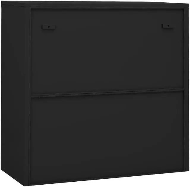 Alt view image 4 of 18 - vidaXL Office Cabinet with Sliding Door Anthracite 35.4" Steel Side Cabinet