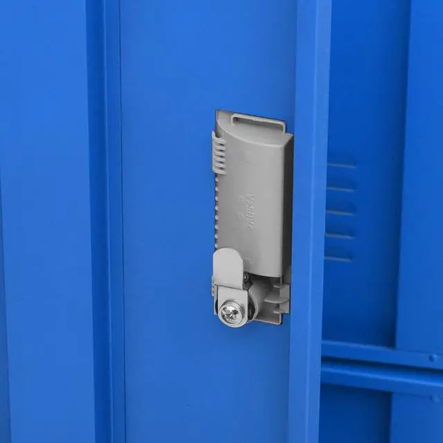 Alt view image 4 of 16 - vidaXL Locker Cabinet Storage Cabinet File Cabinet Light Gray and Blue Steel