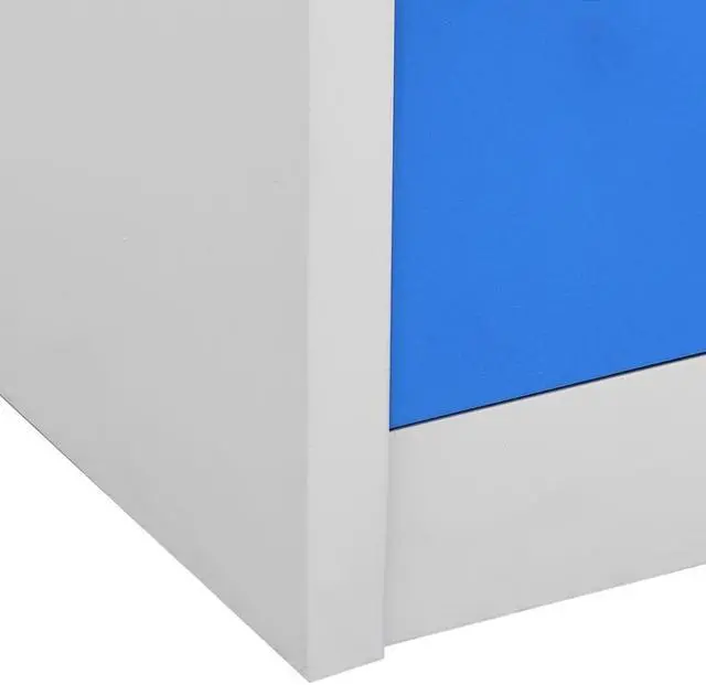 Alt view image 5 of 16 - vidaXL Locker Cabinet Storage Cabinet File Cabinet Light Gray and Blue Steel