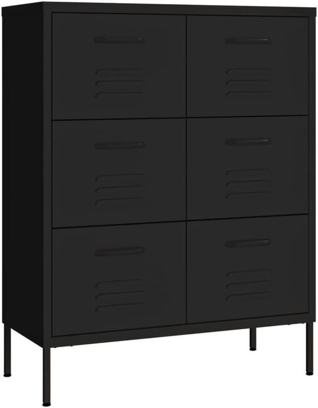 Alt view image 2 of 18 - vidaXL Drawer Cabinet Olive Green Steel Sideboard Cupboard Display Cabinet