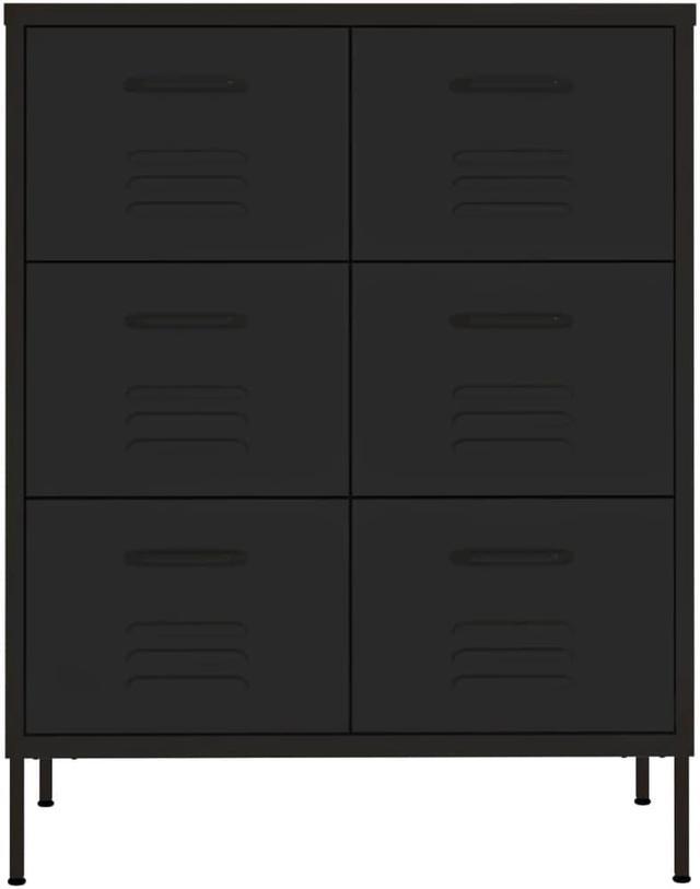Alt view image 3 of 18 - vidaXL Drawer Cabinet Olive Green Steel Sideboard Cupboard Display Cabinet