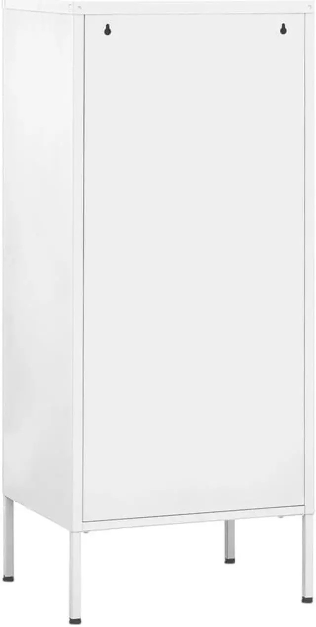 Alt view image 5 of 19 - vidaXL Storage Cabinet White 16.7" Steel Sideboard Side Cabinet Furniture