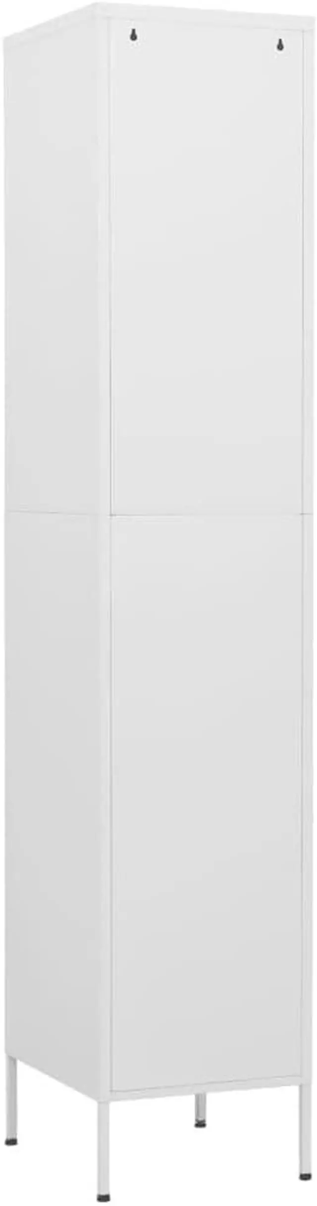 Alt view image 5 of 18 - vidaXL Metal Storage Cabinet Storage Locker Organizer Cabinet White Steel
