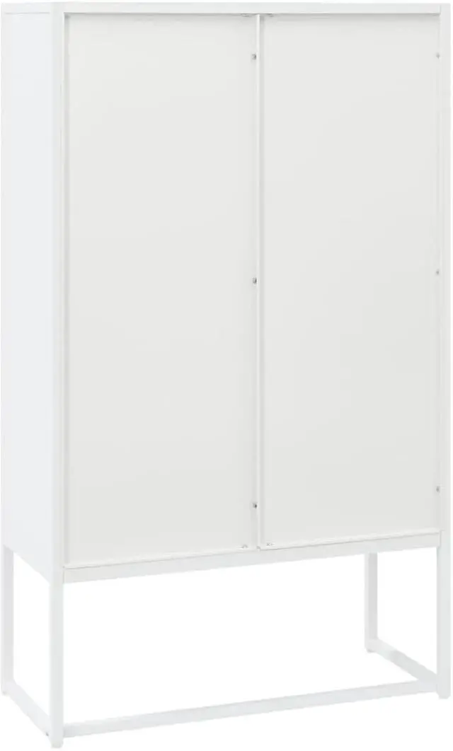 Alt view image 5 of 17 - vidaXL Highboard Side Cabinet Storage File Cabinet for Entryway White Steel