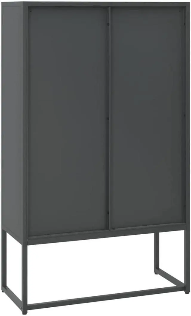 Alt view image 5 of 18 - vidaXL Highboard Anthracite Steel Living Room Storage High Cabinet Furniture