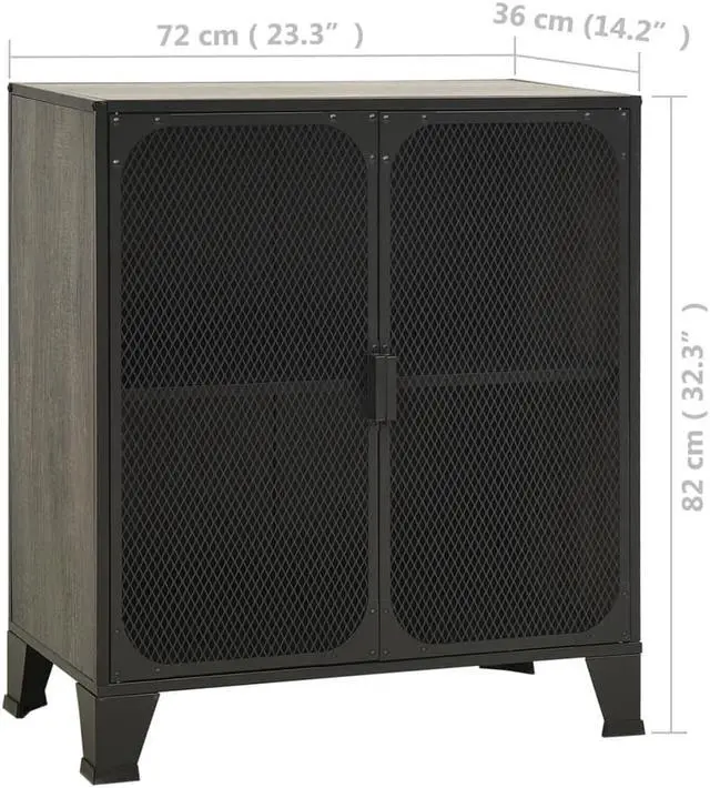 Alt view image 4 of 18 - vidaXL Storage Cabinet File Cabinet Filing Storage Cabinet Gray Metal and MDF