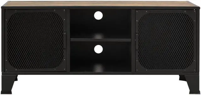Alt view image 3 of 18 - vidaXL TV Stand TV Unit Sideboard Home TV Console Rustic Brown Metal and MDF