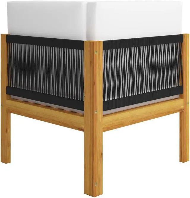 Alt view image 5 of 7 - vidaXL 6 Piece Garden Lounge Set with Cushions Cream 24.8" x 24.8"