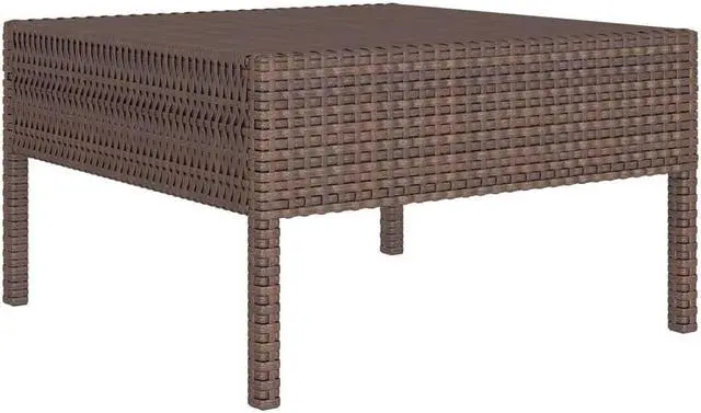 Alt view image 3 of 7 - vidaXL Patio Lounge Set 14 Piece Sectional Sofa for Outdoor Poly Rattan Brown
