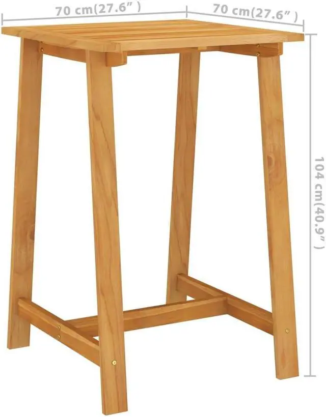 Alt view image 4 of 7 - vidaXL Patio Bar Set 3 Piece Bar Table and Stools Patio Furniture Set Gray