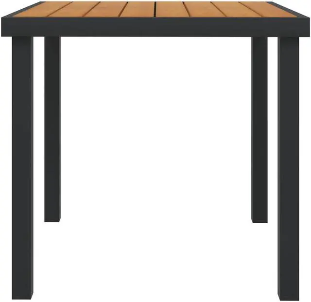 Alt view image 2 of 7 - vidaXL Bar Table Counter Height Outdoor Pub Table with Roof Solid Acacia Wood