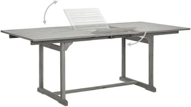 Alt view image 2 of 7 - vidaXL Outdoor Dining Table Extendable Garden Patio Table Solid Acacia Wood