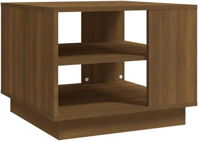 Alt view image 3 of 16 - vidaXL Coffee Table Brown Oak Engineered Wood Side Tea Sofa Table Furniture