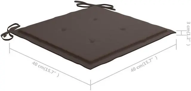 Alt view image 3 of 16 - vidaXL Garden Chair Cushions 4 pcs Taupe 40x40x4 cm Oxford Fabric