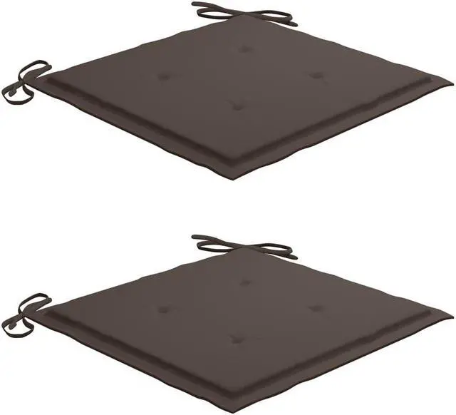 Alt view image 2 of 15 - vidaXL Garden Chair Cushions 2 pcs Taupe 50x50x4 cm Oxford Fabric