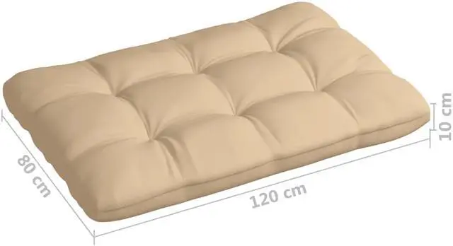 Alt view image 4 of 17 - vidaXL 7x Pallet Sofa Cushions Beige Indoor Outdoor Sofa Seat Chair Cushion