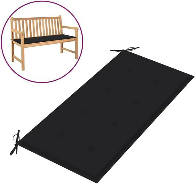 Main image of vidaXL Garden Bench Cushion Black 39.4" Outdoot Seat Patio Seat Cushion