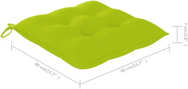 Alt view image 3 of 16 - vidaXL Chair Cushion 4 Pcs Outdoor Patio Seat Cushion Bright Green Oxford Fabric