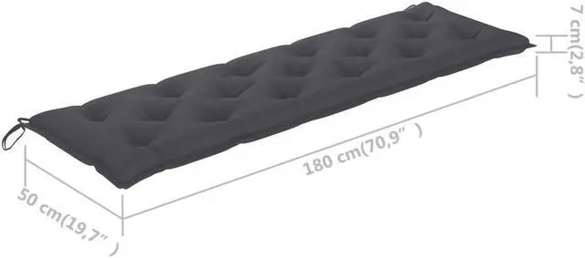 Alt view image 4 of 11 - vidaXL Cushion for Swing Chair Anthracite Fabric Throw Pillow Seat Cushion