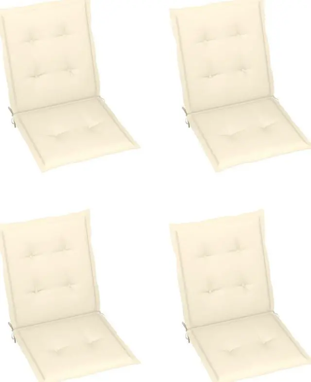 Alt view image 2 of 16 - vidaXL Chair Cushion 4 Pcs Outdoor Patio Chair Cushion Pad Cream Oxford Fabric