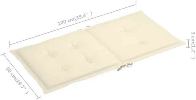Alt view image 3 of 16 - vidaXL Chair Cushion 4 Pcs Outdoor Patio Chair Cushion Pad Cream Oxford Fabric