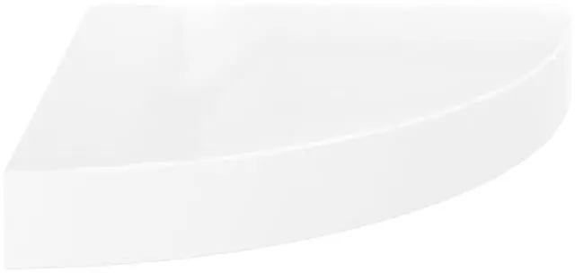 Alt view image 2 of 17 - vidaXL Wall Corner Shelf Floating Corner Shelf Display Shelf High Gloss White