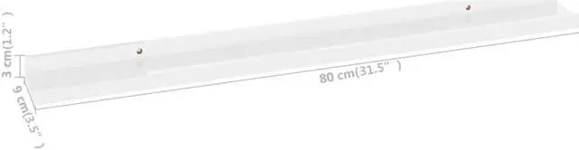 Alt view image 4 of 17 - vidaXL Wall Shelves Floating Display Shelves 4 Pcs High Gloss White 31.5"