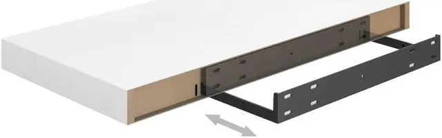 Alt view image 3 of 17 - vidaXL Floating Wall Shelves 2 pcs High Gloss White 19.7"x9.1"x1.5" MDF