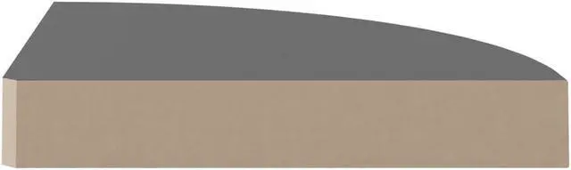 Alt view image 8 of 10 - vidaXL Floating Corner Shelf High Gloss Gray 9.8"x9.8"x1.5" MDF