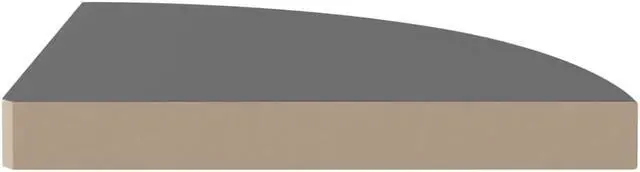 Alt view image 10 of 12 - vidaXL Floating Corner Shelves 2 pcs High Gloss Gray 13.8"x13.8"x1.5" MDF
