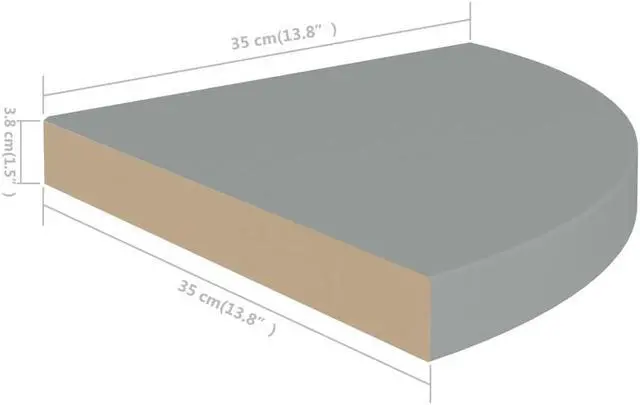 Alt view image 4 of 11 - vidaXL Wall Corner Shelves Floating Corner Shelf 2 Pcs High Gloss Black MDF