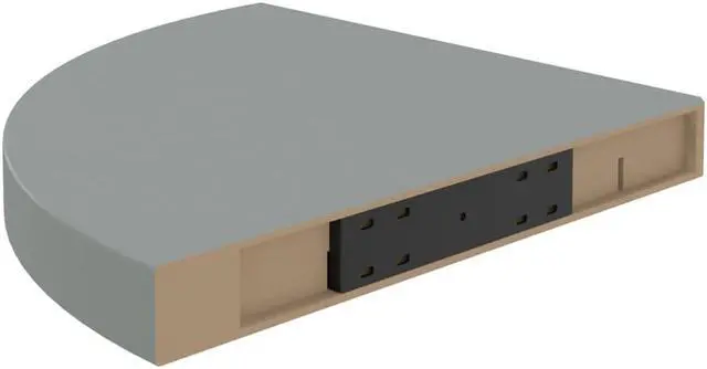 Alt view image 3 of 11 - vidaXL Wall Corner Shelves Floating Corner Shelf 2 Pcs High Gloss Black MDF