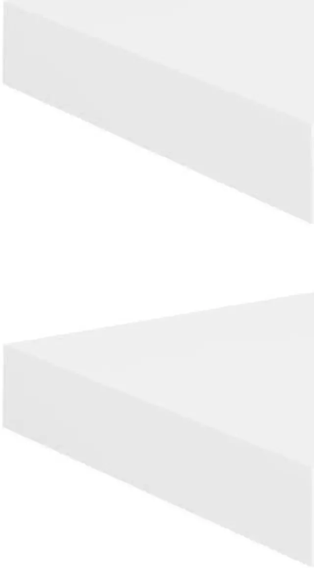 Alt view image 7 of 12 - vidaXL Floating Wall Shelves 2 pcs White 15.7"x9.1"x1.5" MDF