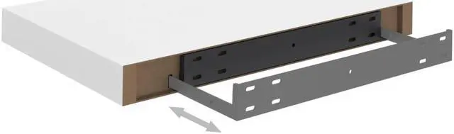 Alt view image 8 of 12 - vidaXL Floating Wall Shelves 2 pcs White 15.7"x9.1"x1.5" MDF