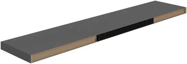 Alt view image 5 of 12 - vidaXL 4x Floating Wall Shelves High Gloss Gray 47.2"x9.3" MDF Wall Ledge Rack