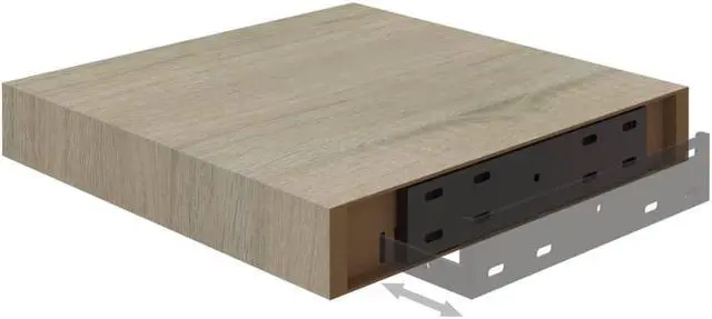 Alt view image 3 of 7 - vidaXL Floating Wall Shelf Oak 9.1"x9.3"x1.5" MDF