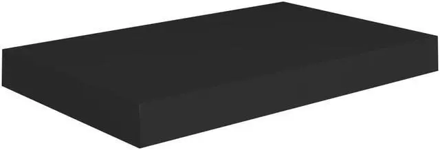 Alt view image 6 of 11 - vidaXL Floating Wall Shelf Black 15.7"x9.1"x1.5" MDF