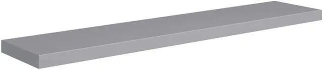Alt view image 6 of 11 - vidaXL Floating Wall Shelf Gray 47.2"x9.3"x1.5" MDF