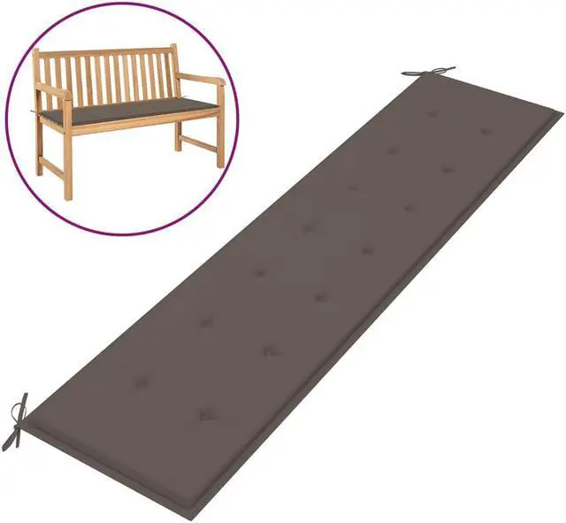 Main image of vidaXL Garden Bench Cushion Taupe 200x50x4 cm Oxford Fabric