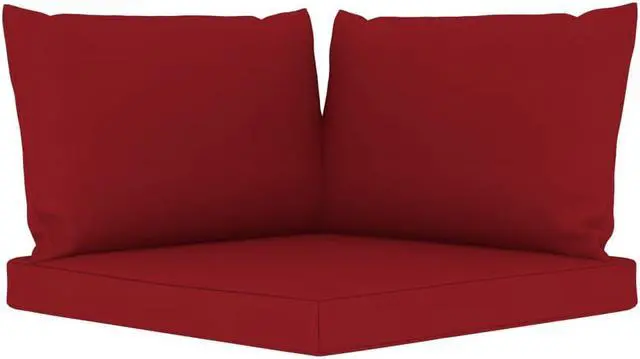 Alt view image 2 of 18 - vidaXL Chair Cushion 3 Pcs Outdoor Seat Cushion Sofa Pad Wine Red Oxford Fabric