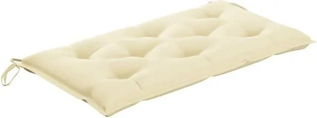 Alt view image 2 of 13 - vidaXL Bench Cushion Water Repellent Garden Cushion Cream White Oxford Fabric