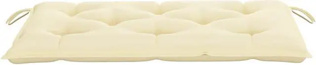 Alt view image 3 of 13 - vidaXL Bench Cushion Water Repellent Garden Cushion Cream White Oxford Fabric